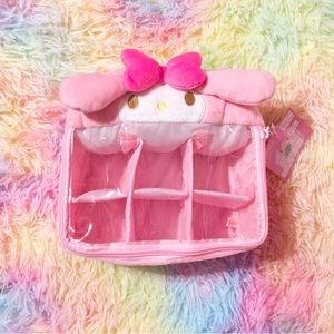 SOLD My Melody Fluffy Pink 6 Compartment Storage Organizer NWT